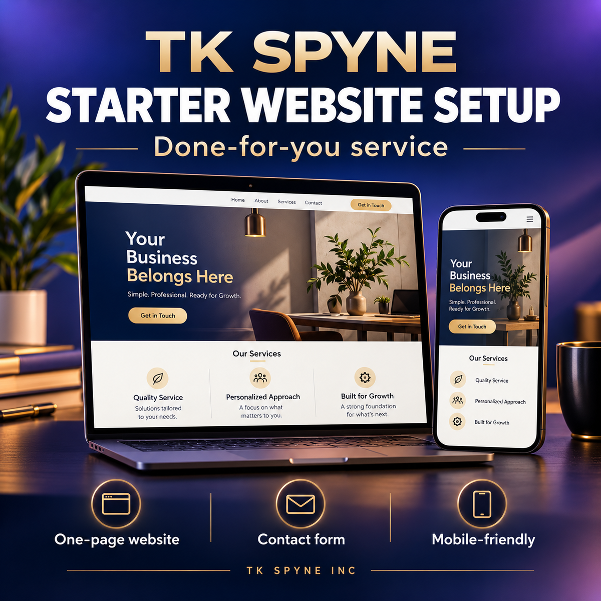 TK SPYNE - Starter Website Setup